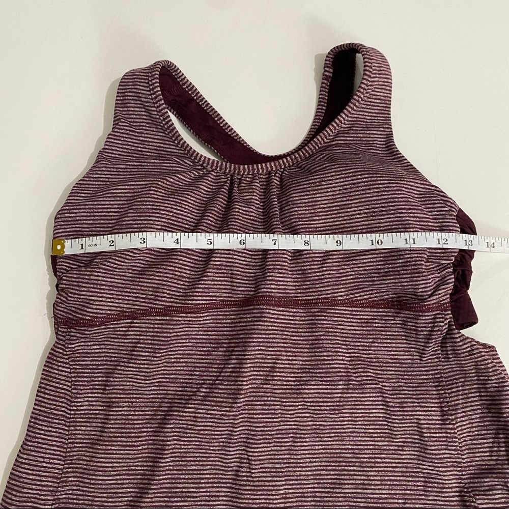 Lululemon Turbo Tank Tonka Stripe Bordeaux Drama - Picture 6 of 9